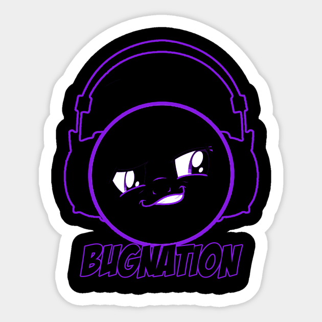 Bug Nation Logo - Purple Sticker by Jbug08x